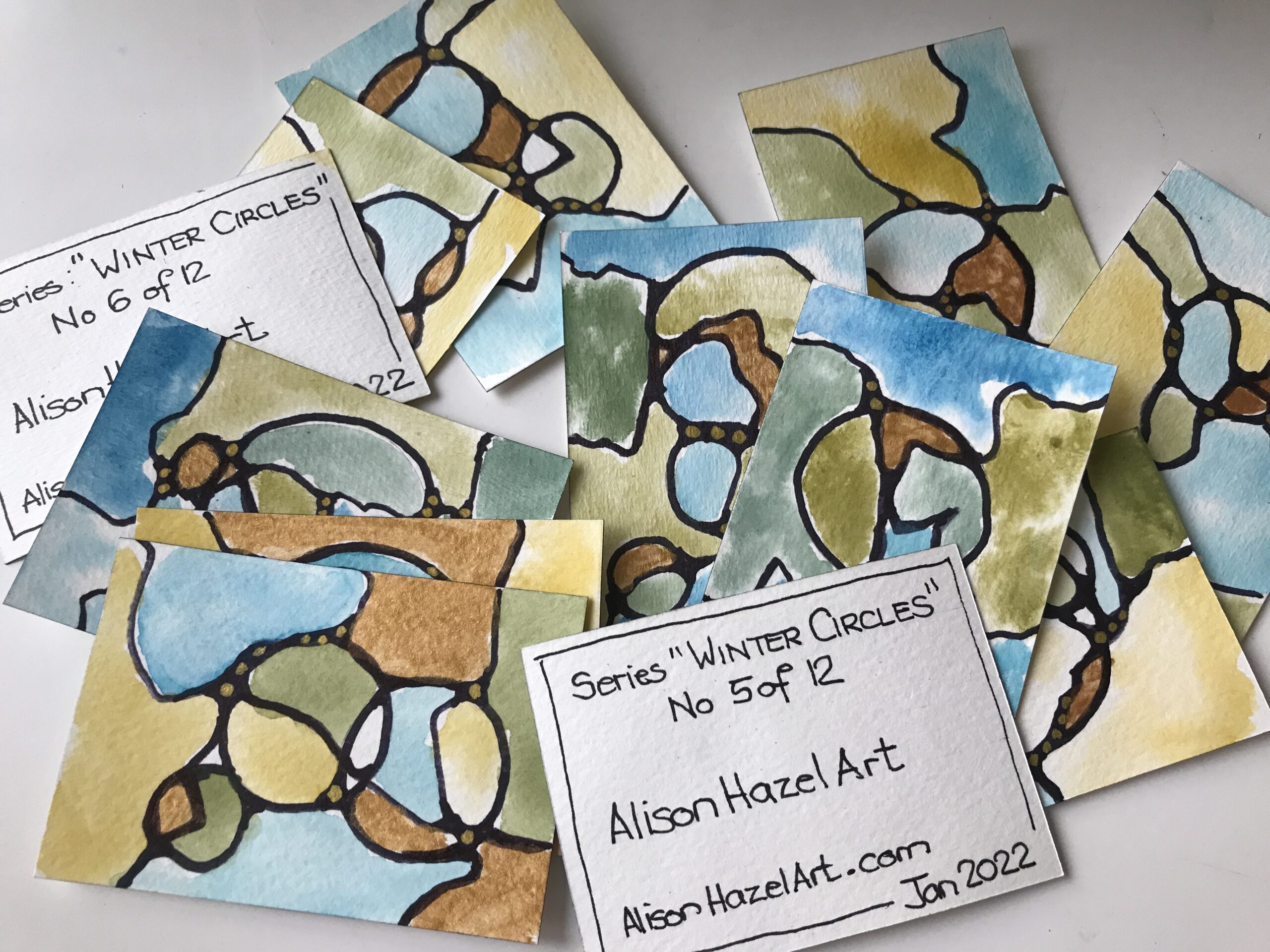 How To Make 12 Artist Trading Cards with Neurographic Art