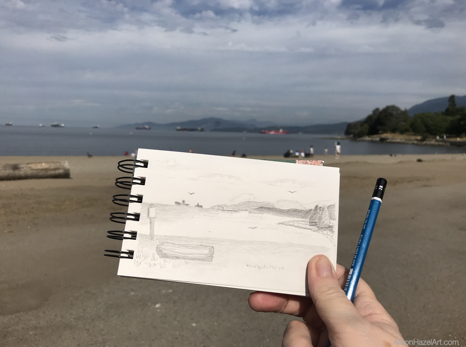 Field sketch English Bay Vancouver