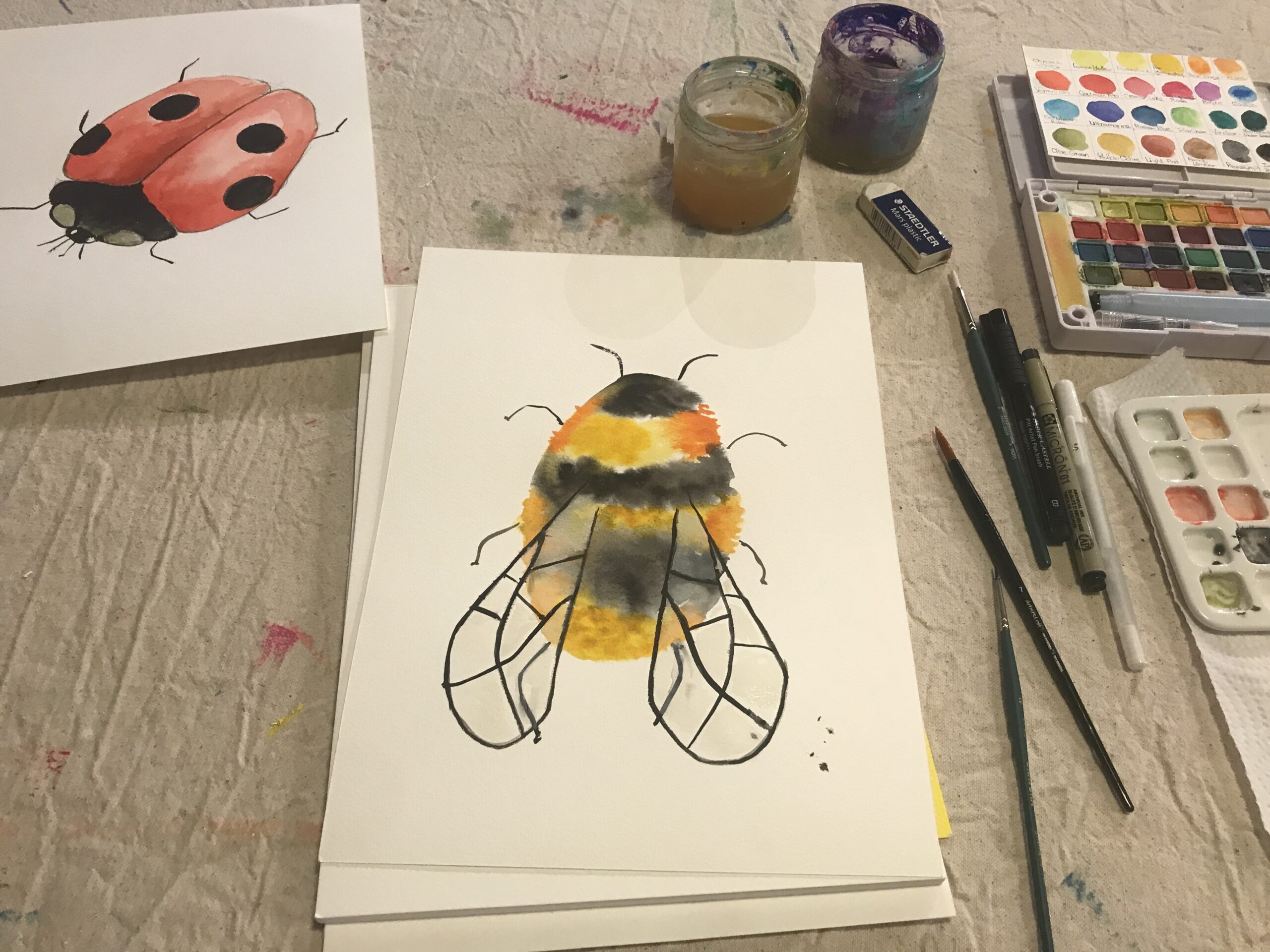 Bee and Bug Alison Hazel Art