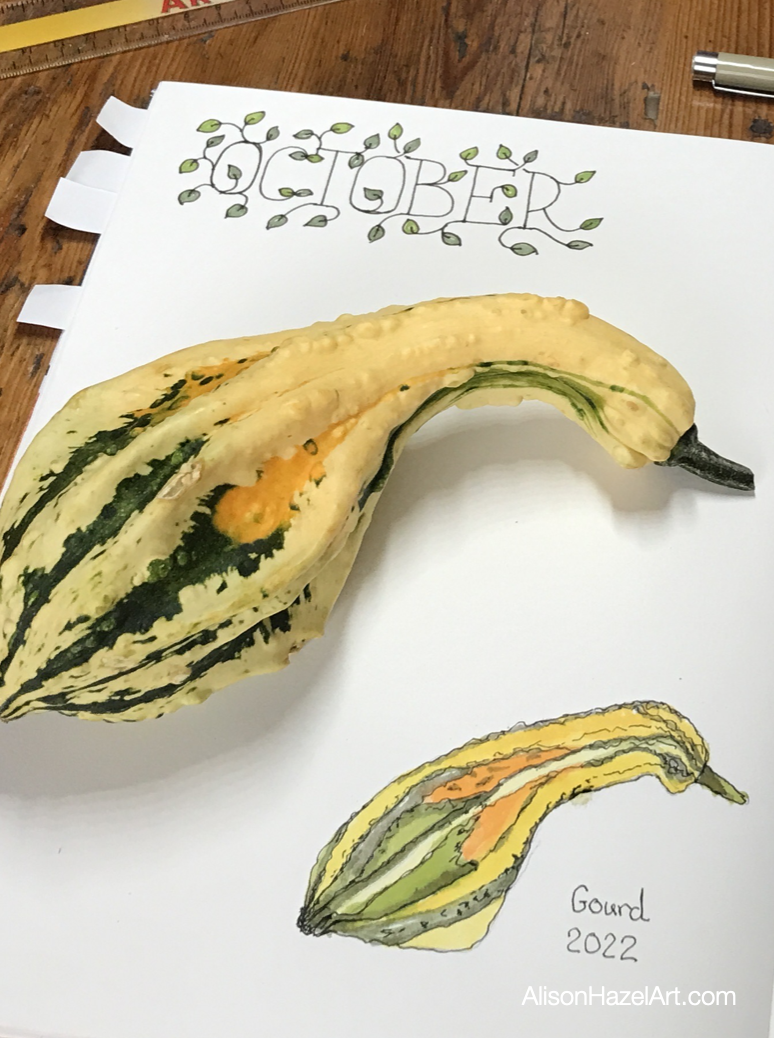 Gourd Alison Hazel Art yellow-gourd