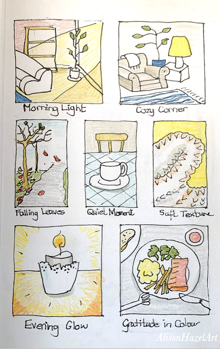 7-Day Grid Art Autumn 1