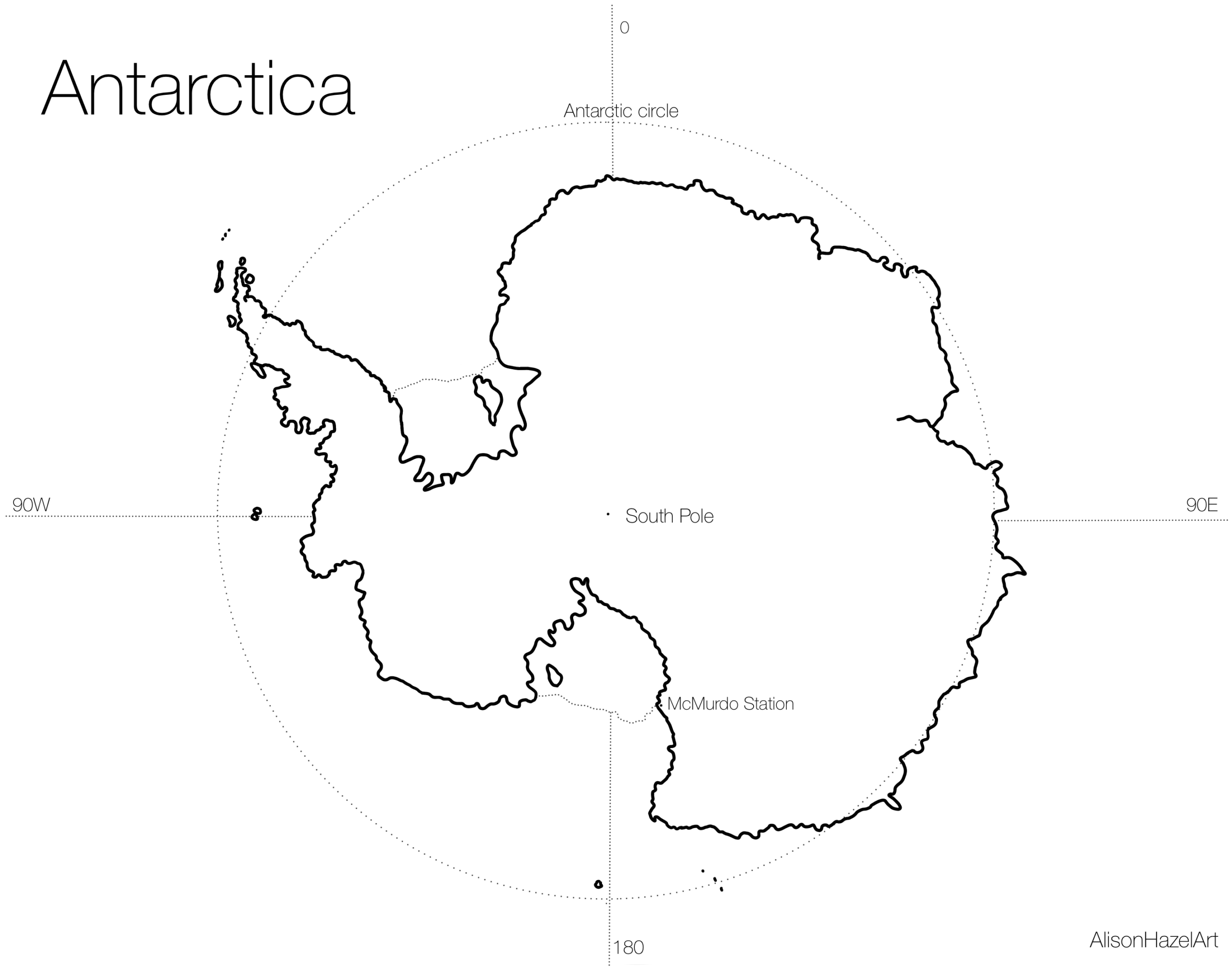 Antarctica-map